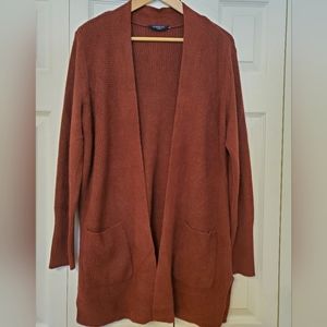 Denver Hayes Cozy Waffle Fitted Open Cardigan